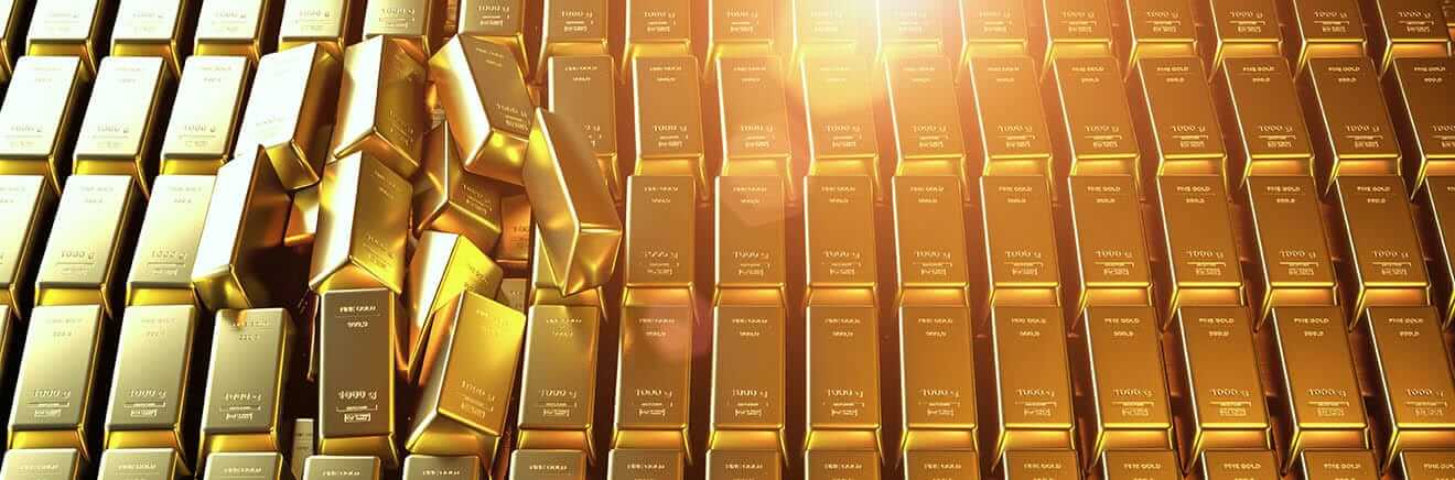 Viele Goldbarren